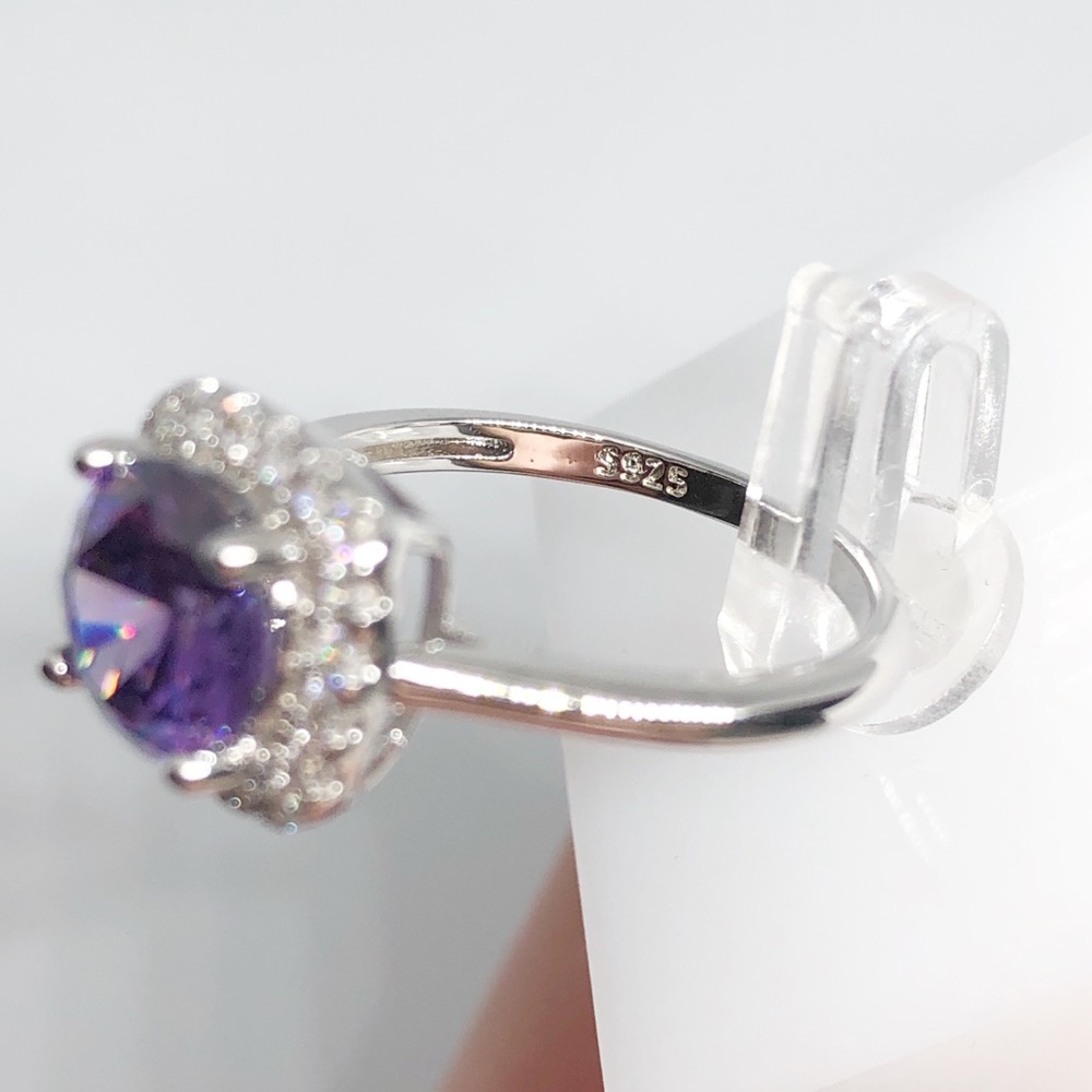 Sterling silver Amethyst  ring - Picture 4 of 8